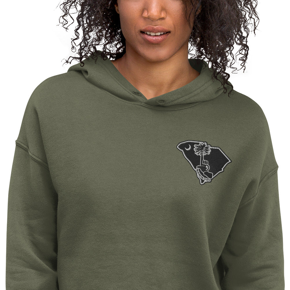 Embroidered “The Logo” Crop Hoodie